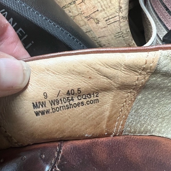 Born Women's Leather Clogs Brown Slip On Shoes Clogs Wedge Size 9 - Picture 8 of 8